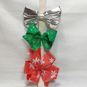 Christmas Specialty/ Grosgrain Hair Bows☆Set of 3